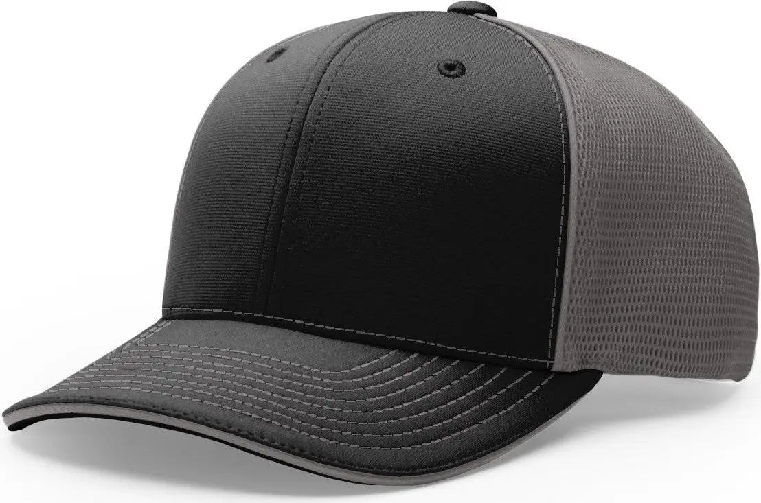Richardson 172 Pulse Sportmesh R-flex Cap - Black Charcoal - Dark Gray / Lg-xl