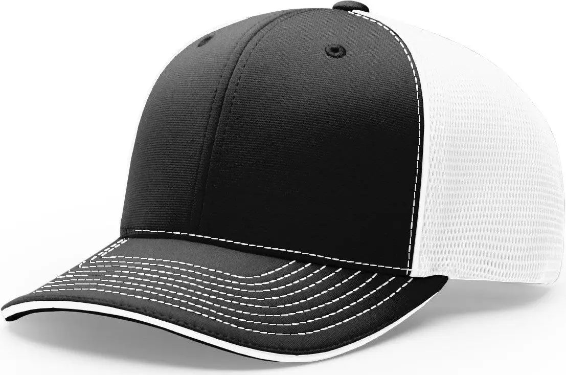 Richardson 172 Pulse Sportmesh R-flex Cap - Black White