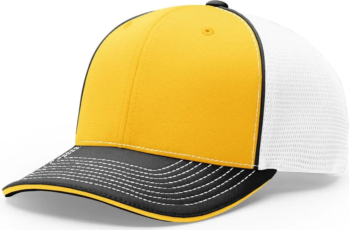Richardson 172 Pulse Sportmesh R-flex Cap - Gold White Black - White / Lg-xl