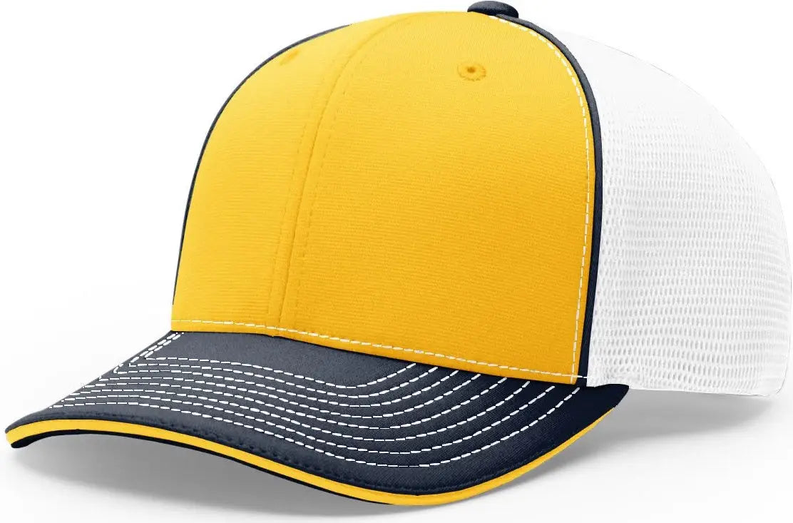 Richardson 172 Pulse Sportmesh R-flex Cap - Gold White Navy