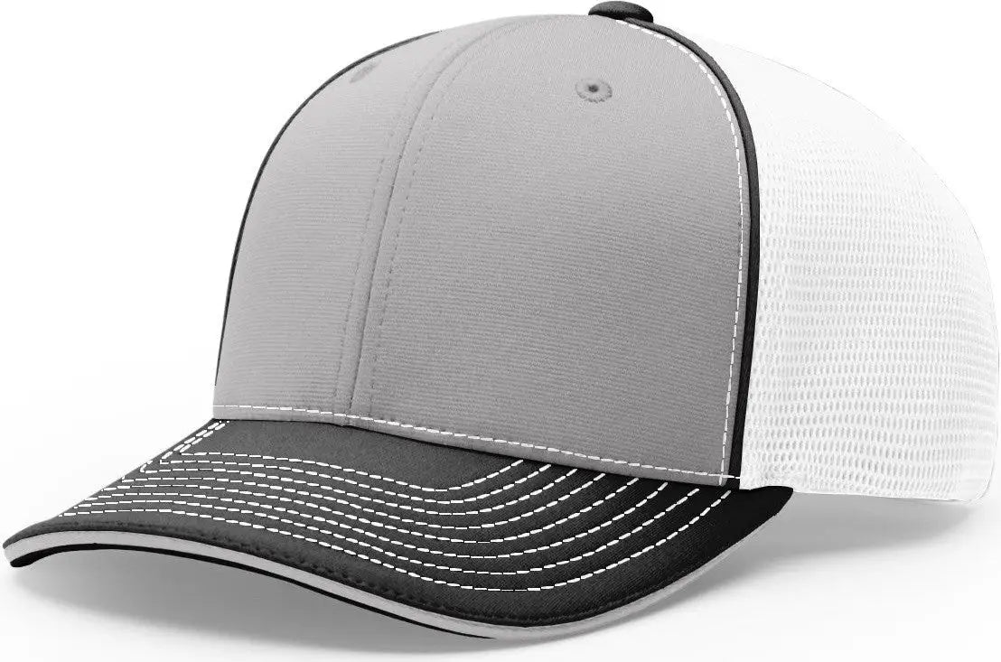 Richardson 172 Pulse Sportmesh R-flex Cap - Gray White Black
