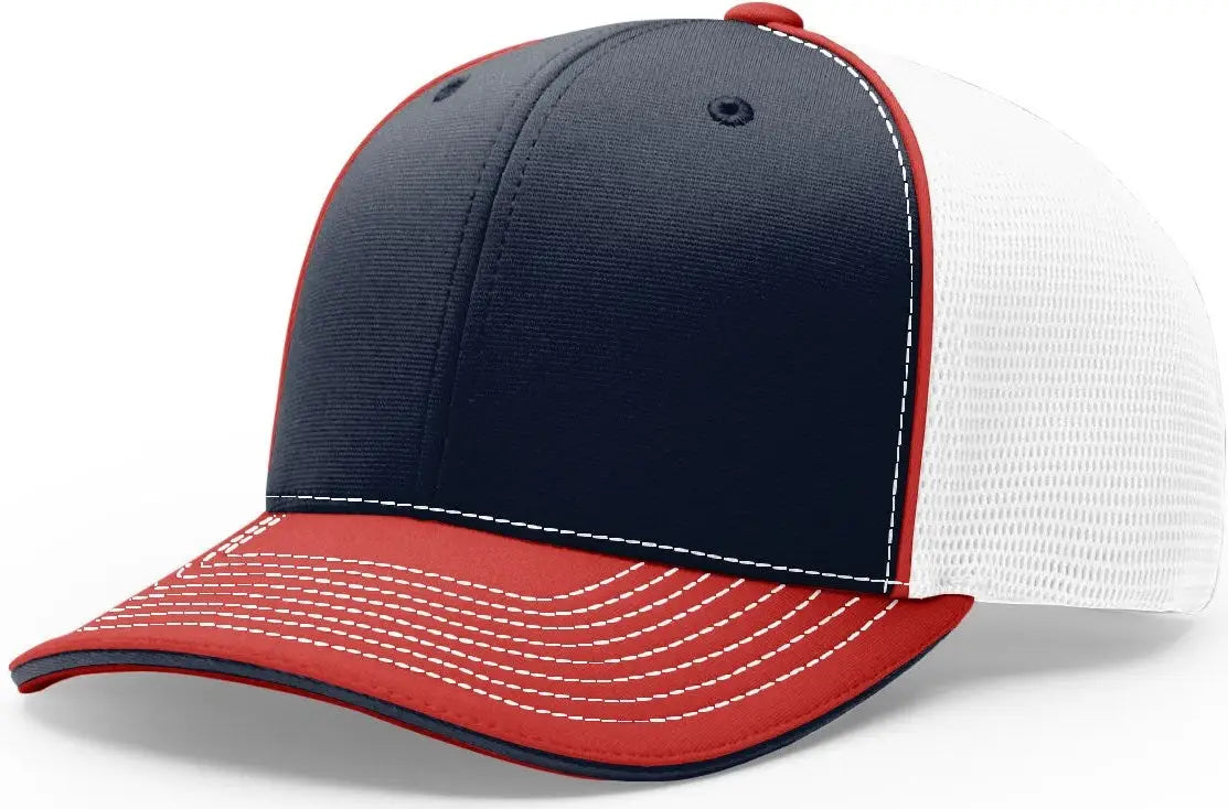 Richardson 172 Pulse Sportmesh R-flex Cap - Navy White Red
