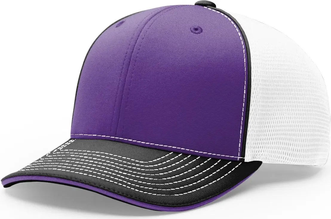 Richardson 172 Pulse Sportmesh R-flex Cap - Purple White Black