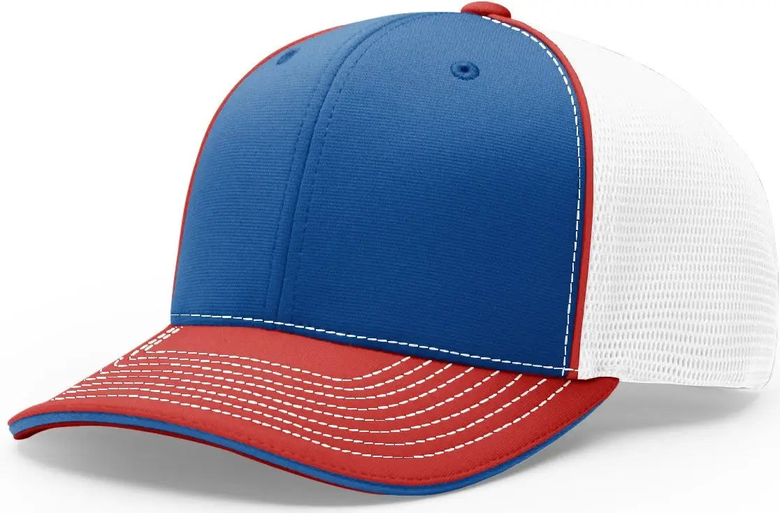 Richardson 172 Pulse Sportmesh R-flex Cap - Royal White Red - Lg-xl