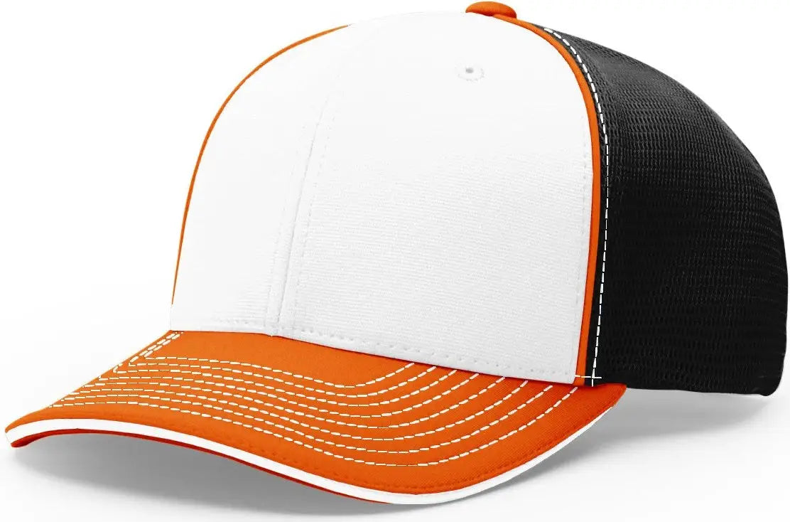 Richardson 172 Pulse Sportmesh R-flex Cap - White Black Orange