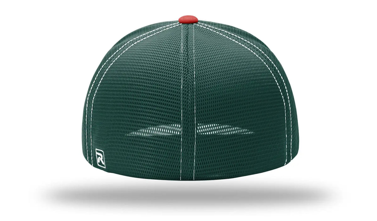 Richardson 172 Pulse Sportmesh R-flex Cap - White Dark Green Red