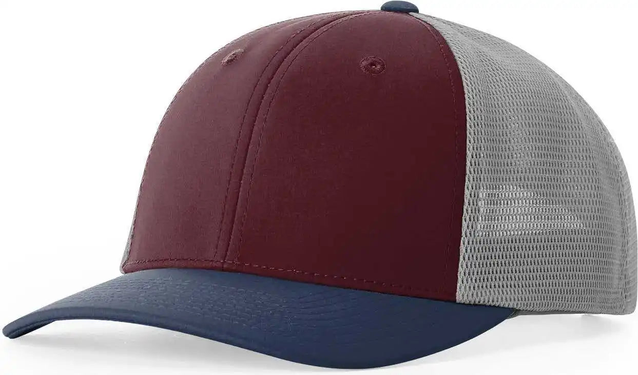 Richardson 173 Hood River Caps - Red Mahogany Medium Gray Insignia Blue - Maroon / Osfm