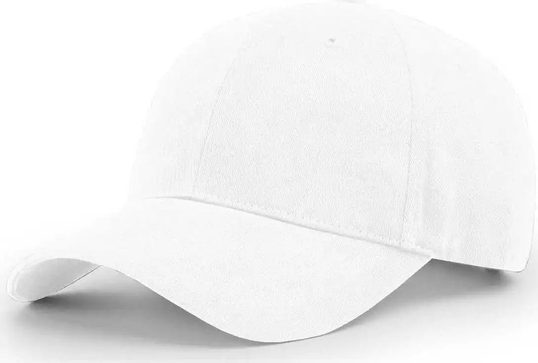 Richardson 203 Brushed Chino Caps - White - Osfm