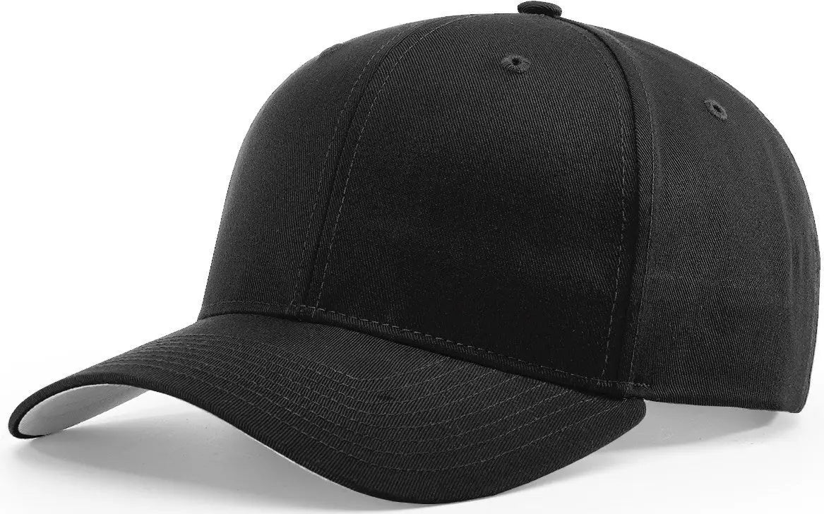 Richardson 212 Pro Twill Snapback Cap - Black