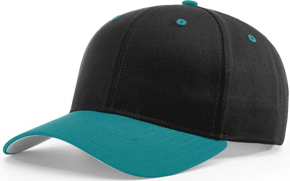 Richardson 212 Pro Twill Snapback Cap - Black Blue Teal