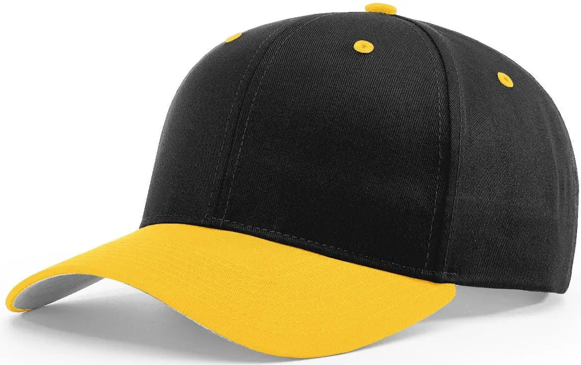 Richardson 212 Pro Twill Snapback Cap - Black Gold