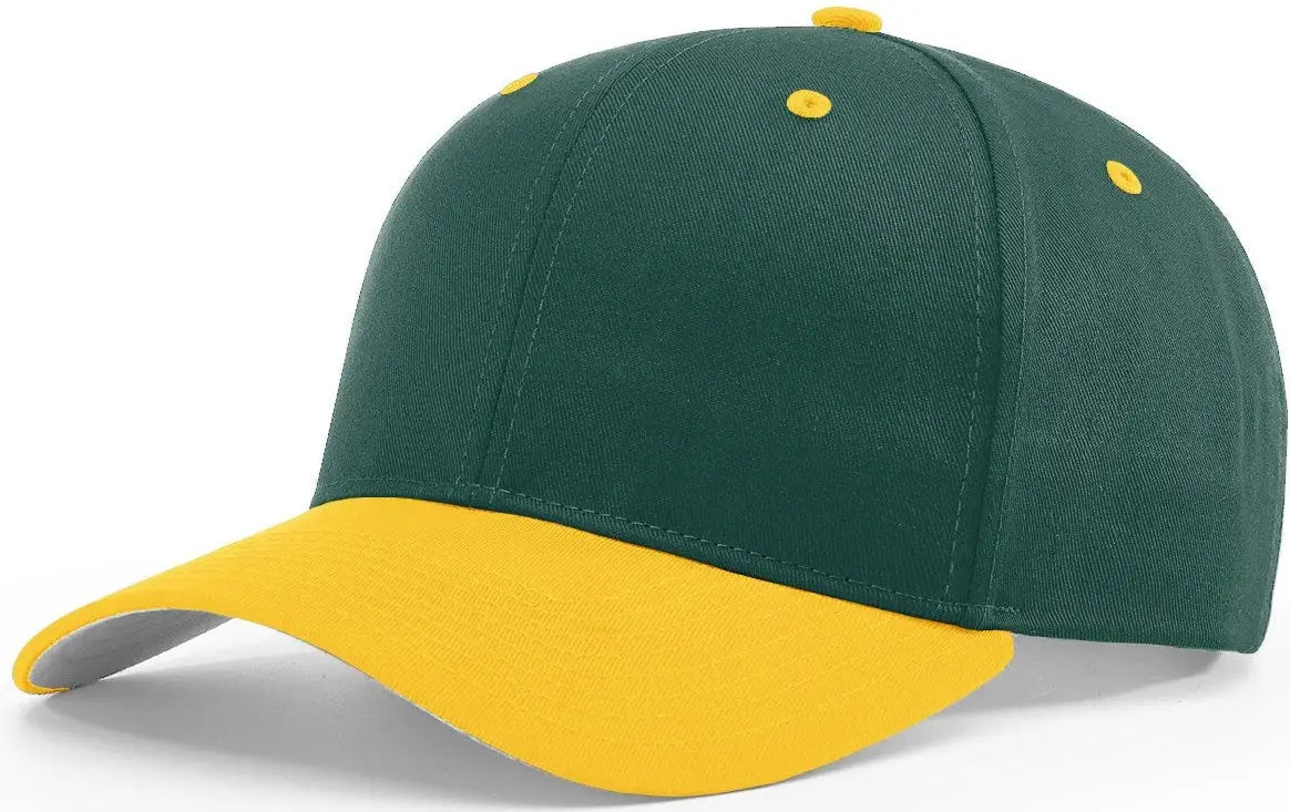 Richardson 212 Pro Twill Snapback Cap - Dark Green Gold