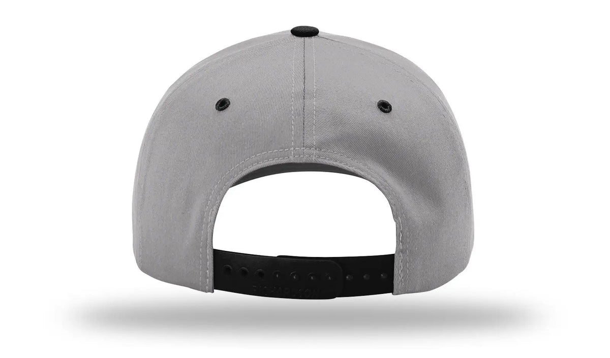 Richardson 212 Pro Twill Snapback Cap - Gray Black