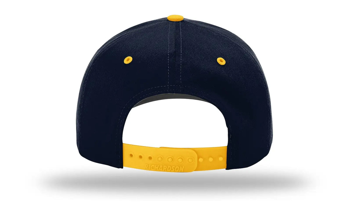 Richardson 212 Pro Twill Snapback Cap - Navy Gold