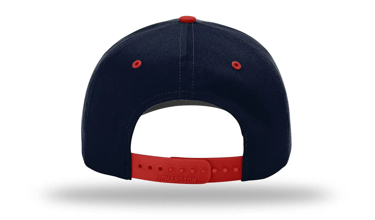 Richardson 212 Pro Twill Snapback Cap - Navy Red