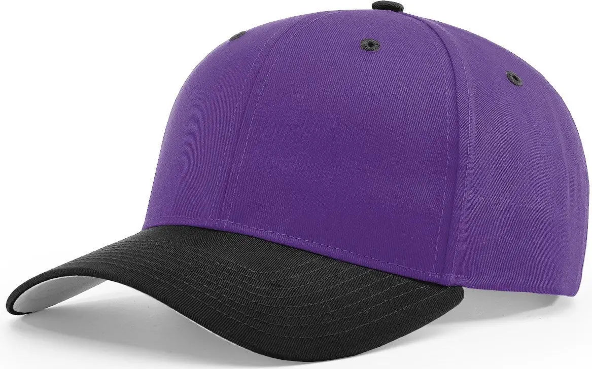 Richardson 212 Pro Twill Snapback Cap - Purple Black