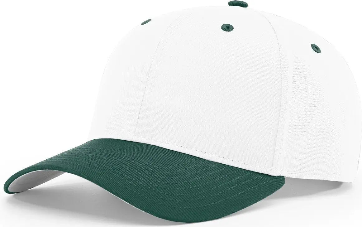 Richardson 212 Pro Twill Snapback Cap - White Dark Green - Forest / s