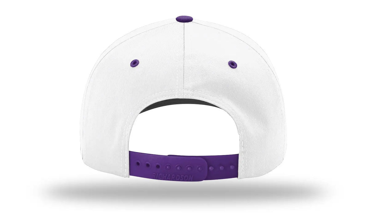 Richardson 212 Pro Twill Snapback Cap - White Purple