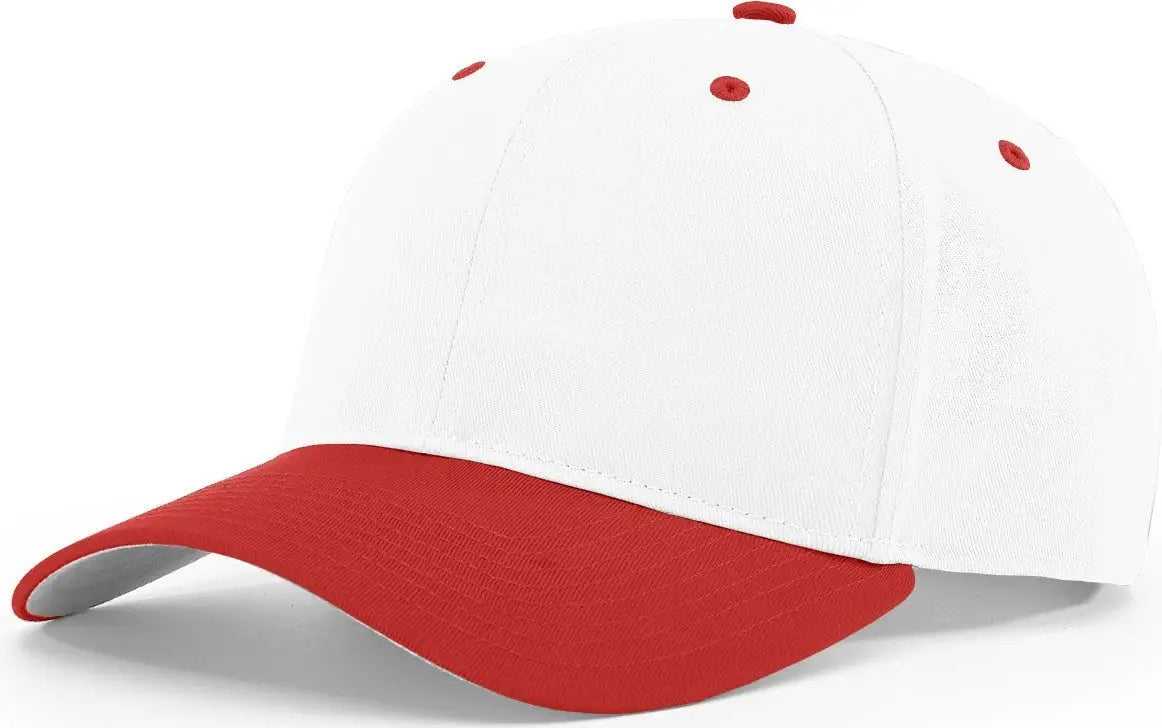 Richardson 212 Pro Twill Snapback Cap - White Red
