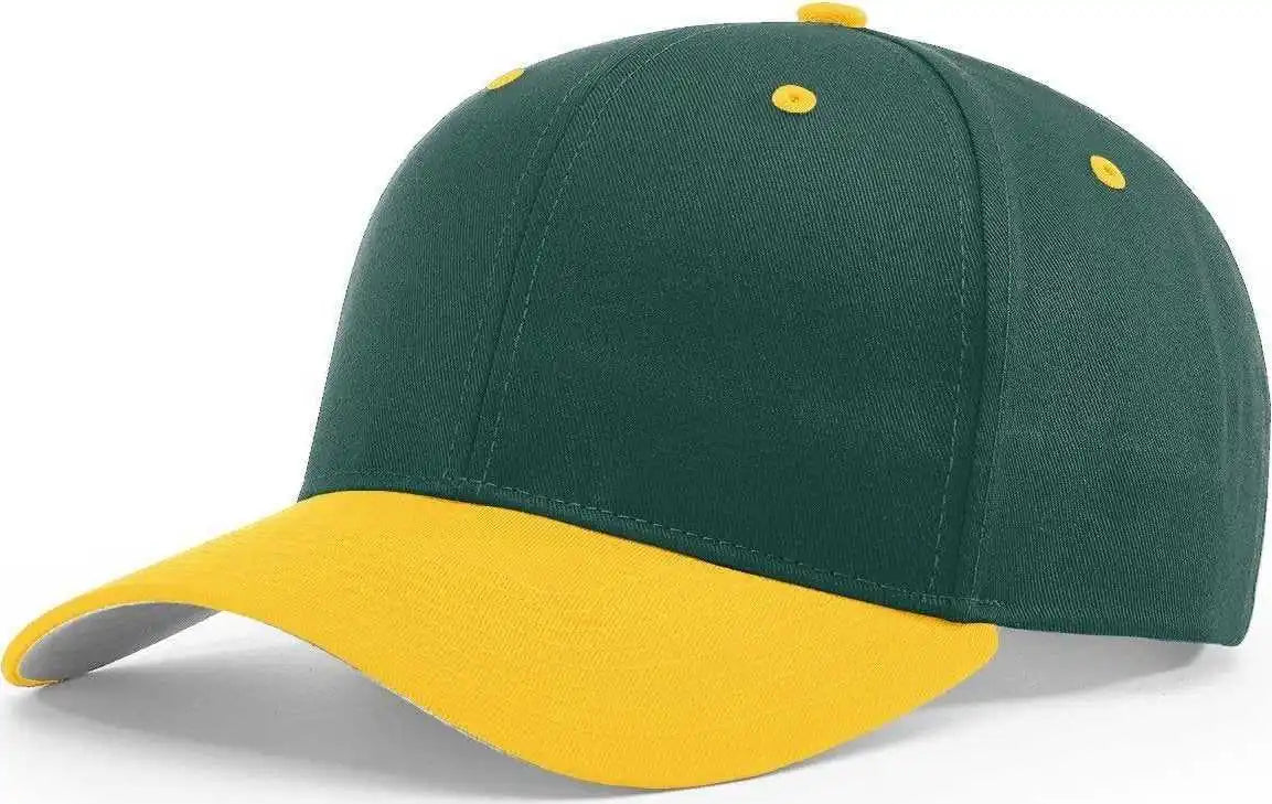 Richardson 212 Pro Twill Snapback Caps - Dark Green Gold - Forest / Sm