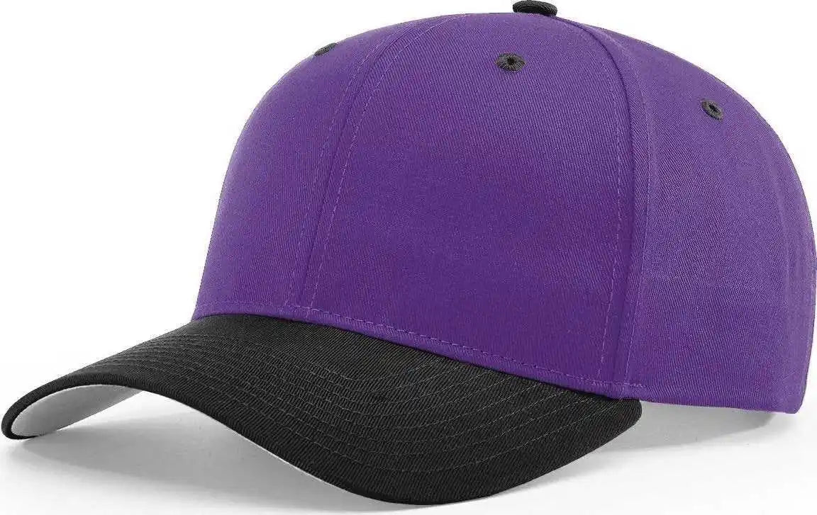 Richardson 212 Pro Twill Snapback Caps Purple Black / Sm