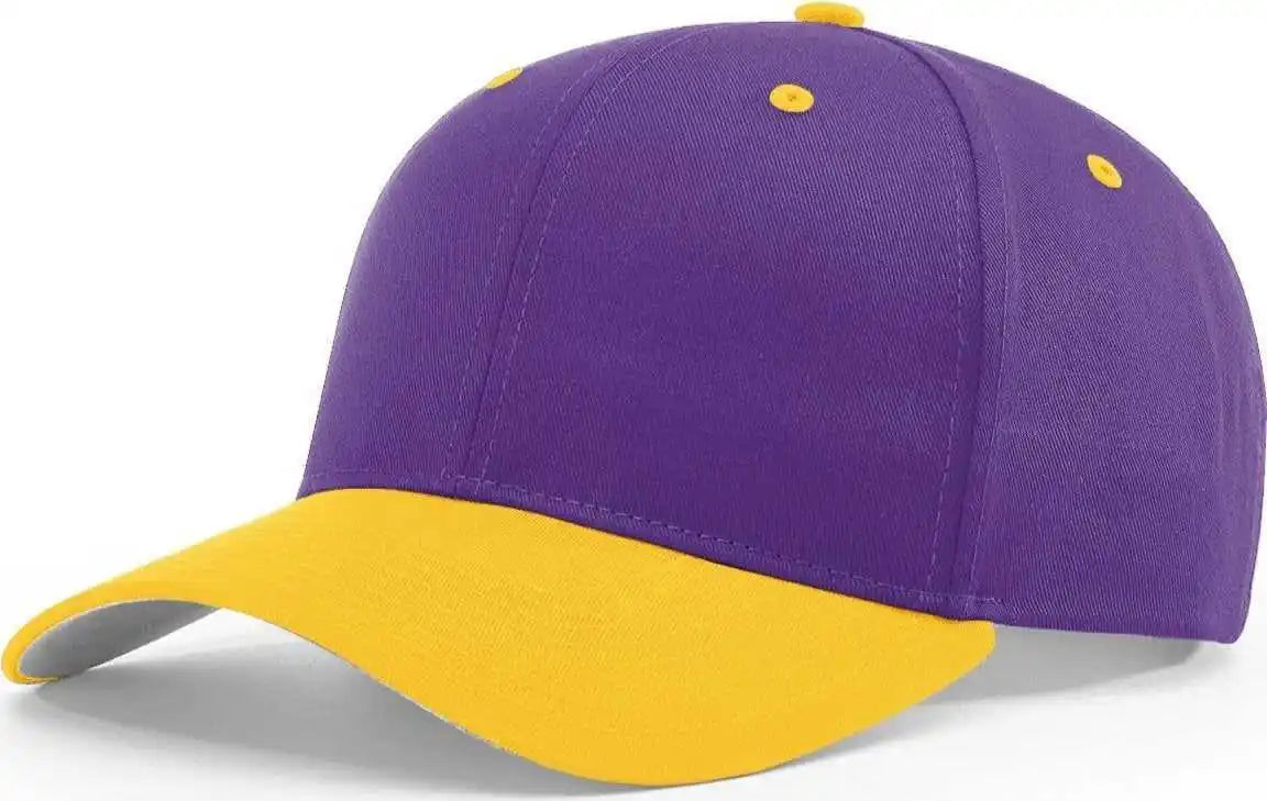 Richardson 212 Pro Twill Snapback Caps Purple Gold / Sm
