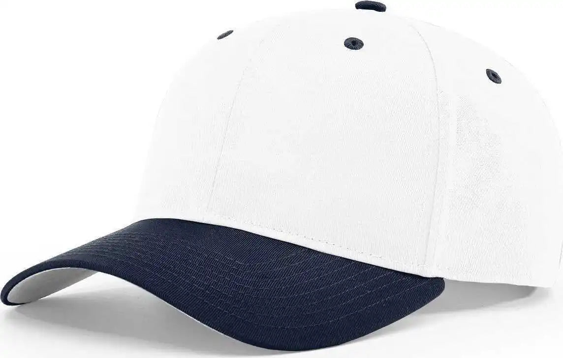 Richardson 212 Pro Twill Snapback Caps White Navy / Sm