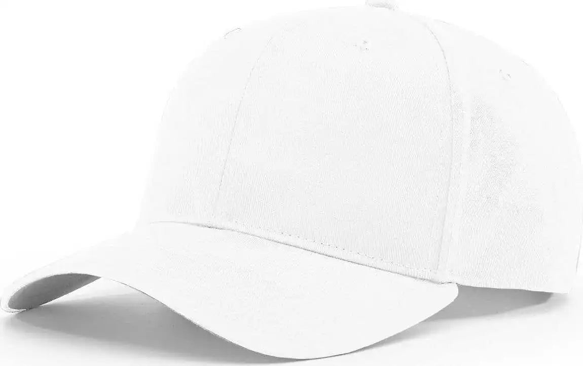 Richardson 214 Pro Twill Hook-and-loop Caps - White - Sm