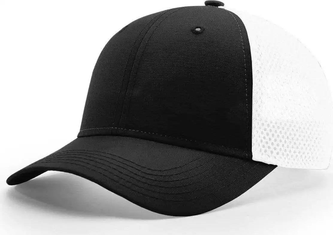 Richardson 222 Lite/airmesh Trucker Caps - Black White - Osfm