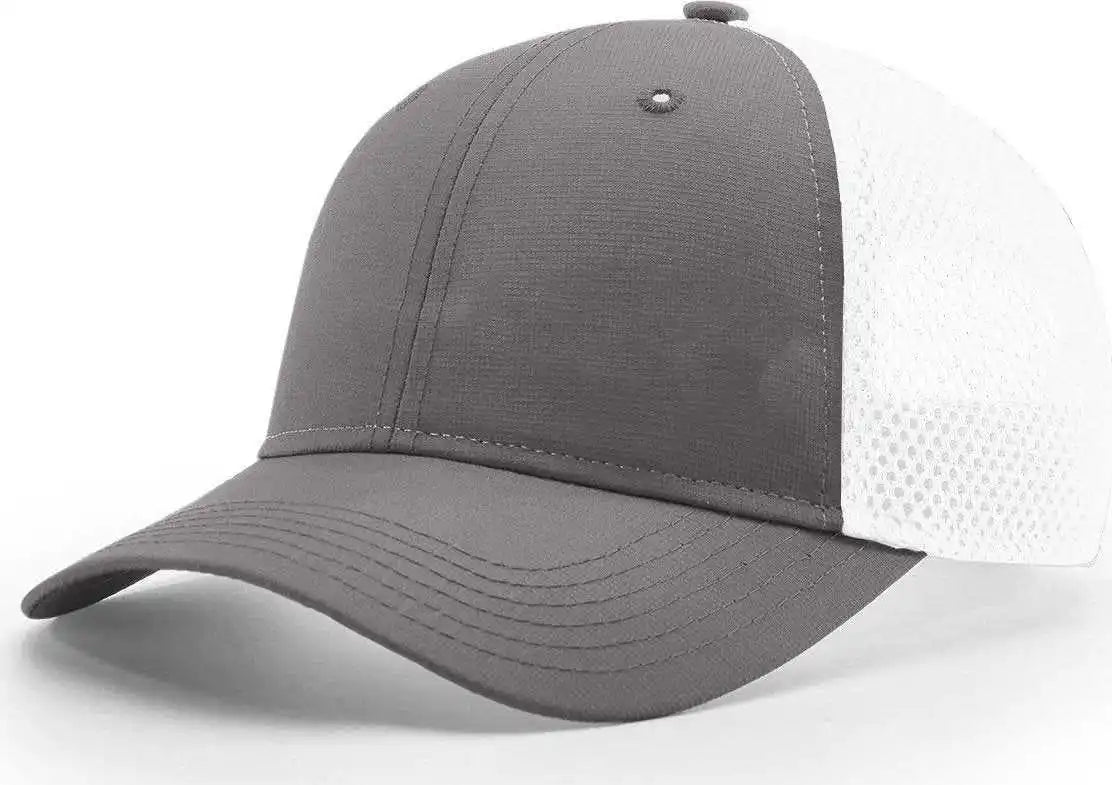 Richardson 222 Lite/airmesh Trucker Caps - Charcoal White - Dark Gray / Osfm