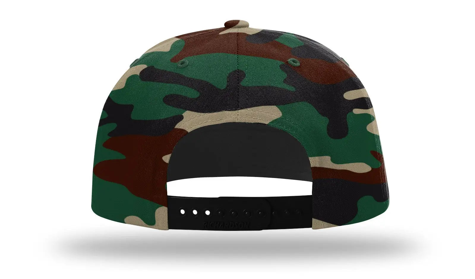 Richardson 255 Pinch Front Structured Snapback Cap - Green Camo - Osfm
