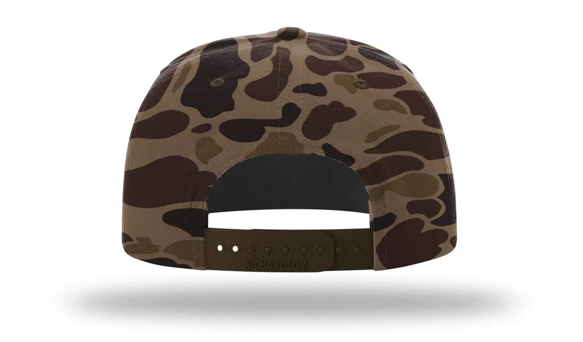 Richardson 256p Printed Umpqua Gramps Cap - Bark Duck Camo w Brown Rope - w / Osfm