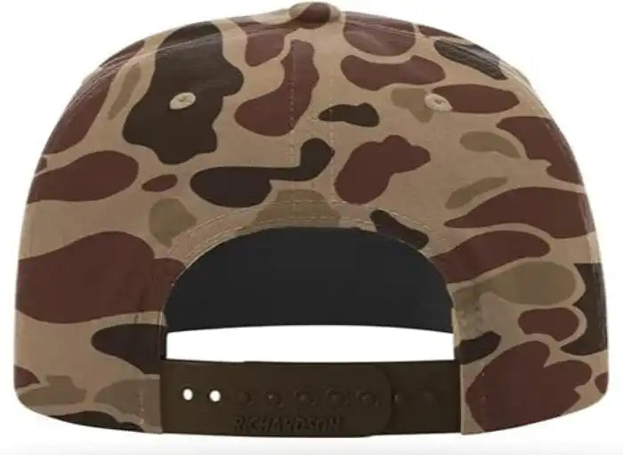 Richardson 256p Umpqua Printed Snapback Caps Bark Duck Camo Brown Rope / Osfm