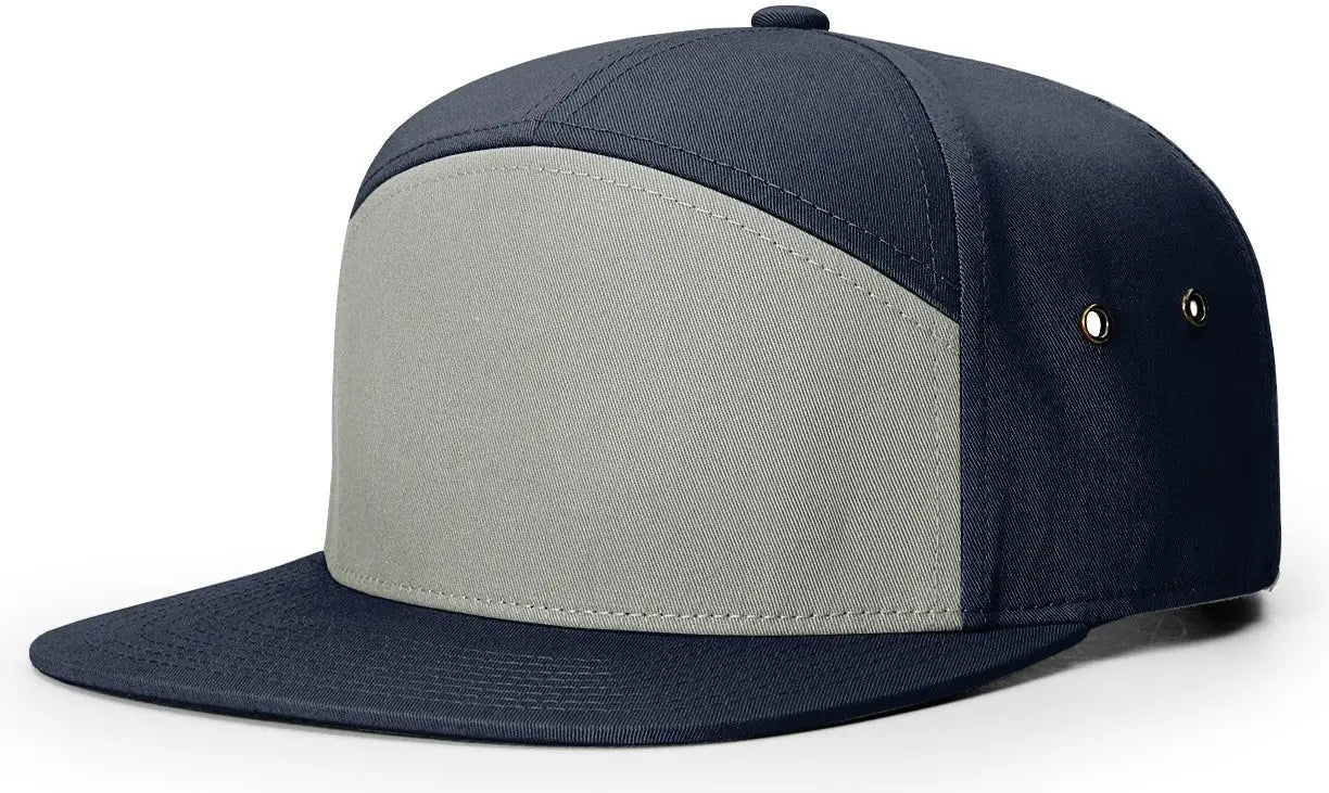 Richardson 257 7 Panel Twill Strapback Cap - Pigeon Navy - Osfm