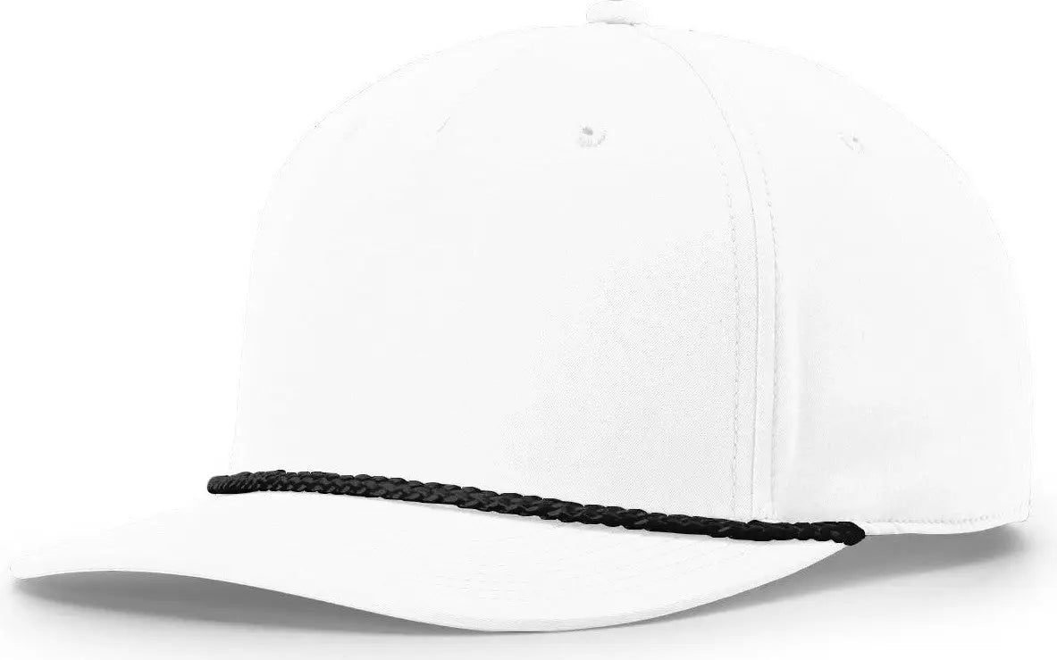 Richardson 258 5 Panel Classic Rope Cap - White-black