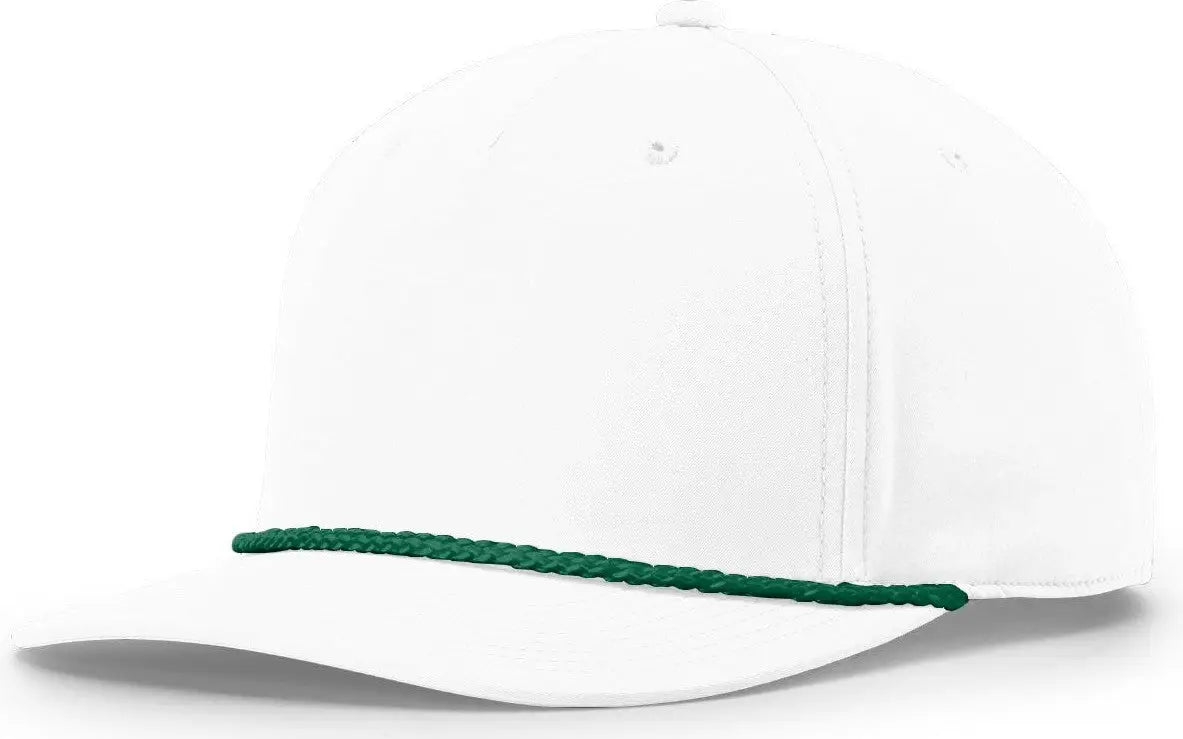 Richardson 258 5 Panel Classic Rope Cap - White-kelly - Osfm