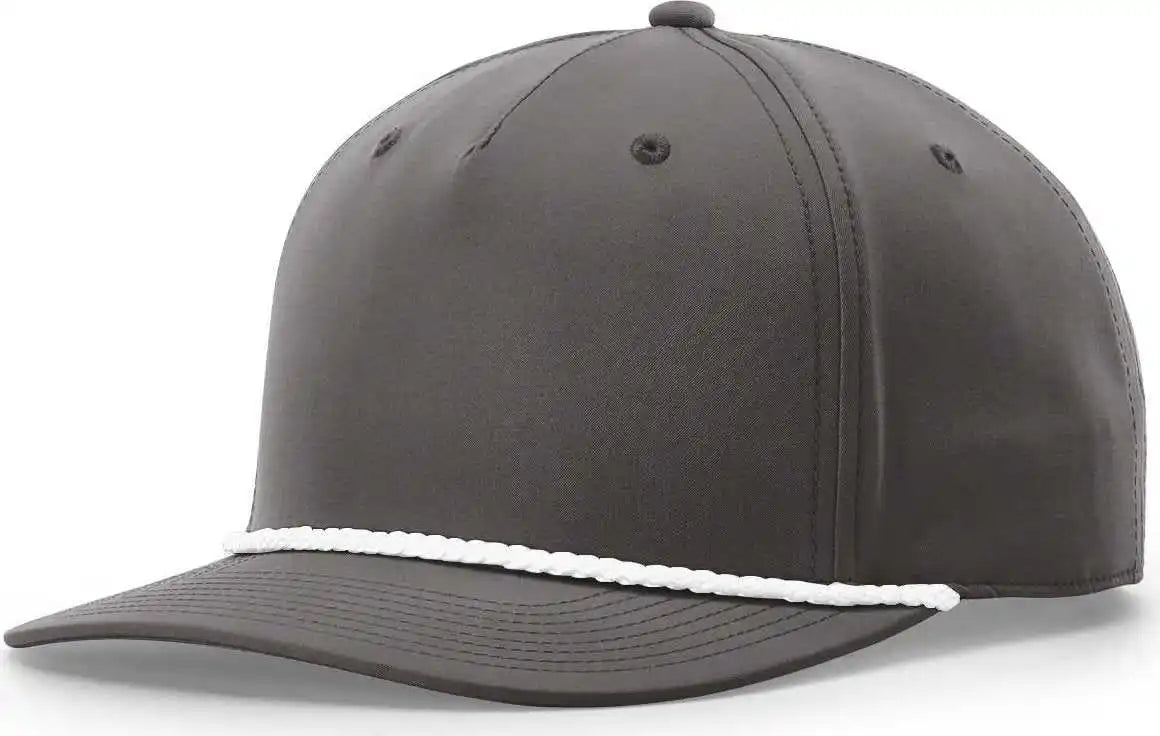Richardson 258 Braided Performance Caps - Dark Grey White - Gray / Osfm