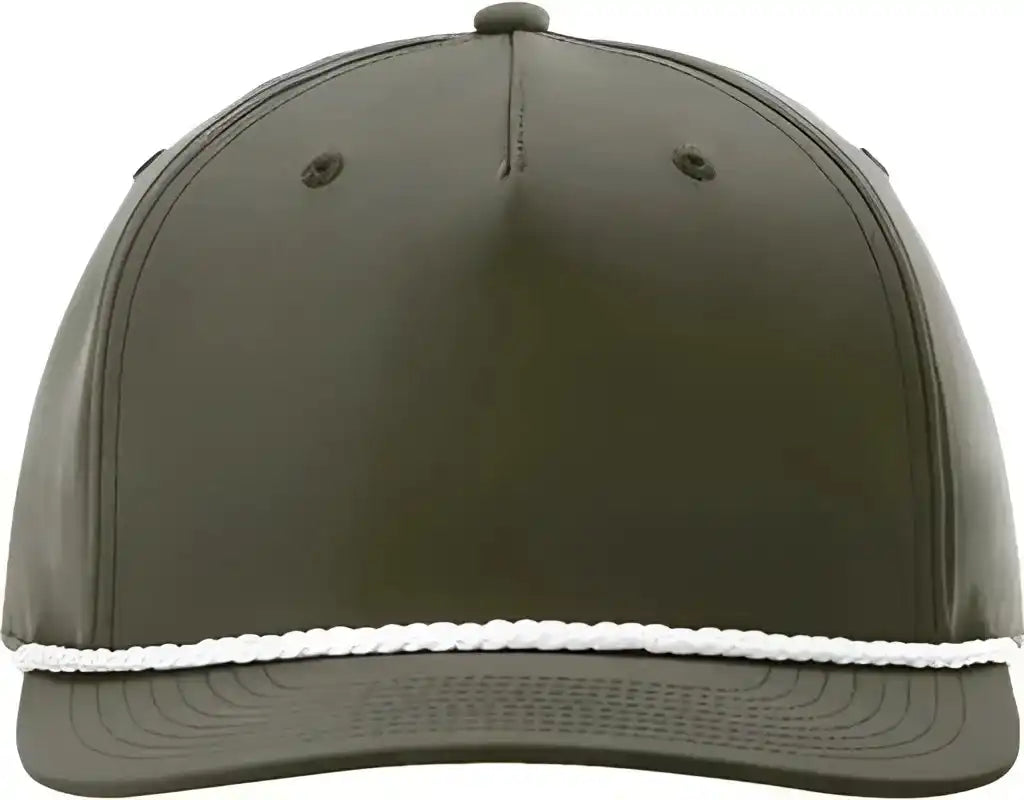 Richardson 258 Braided Performance Caps Dark Olive Green White / Osfm