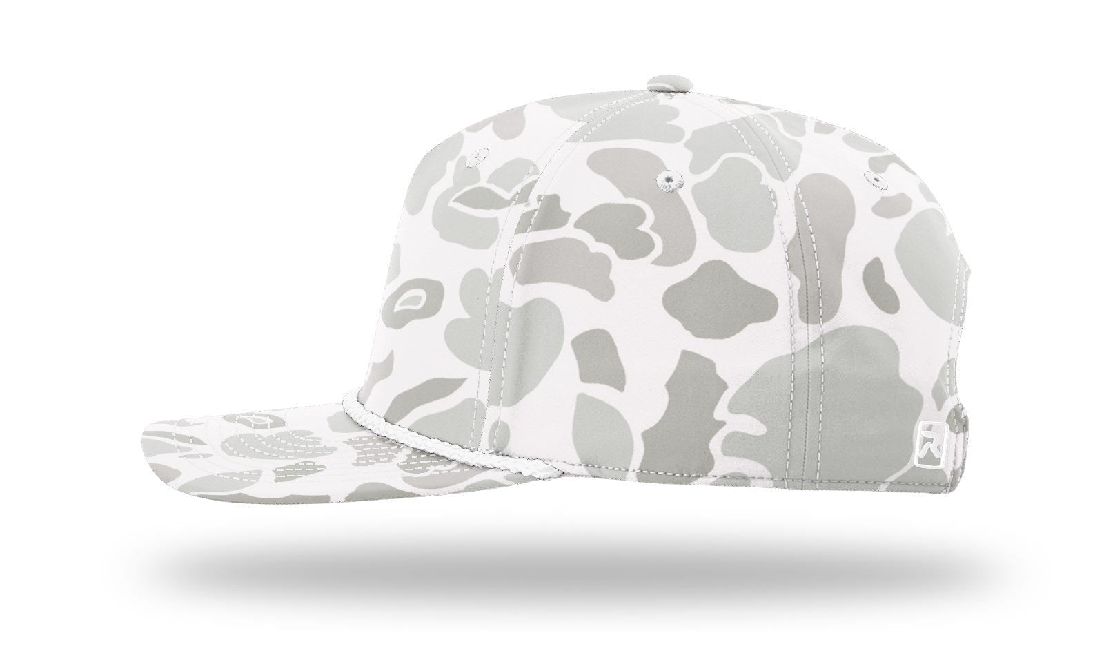 Richardson 258p Printed 5 Panel Classic Rope Cap - Camo-white