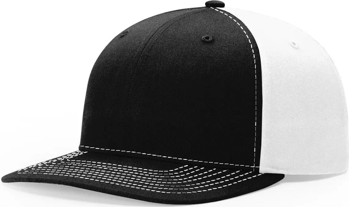 Richardson 312 Solid Twill Trucker Cap - Black White - Osfm