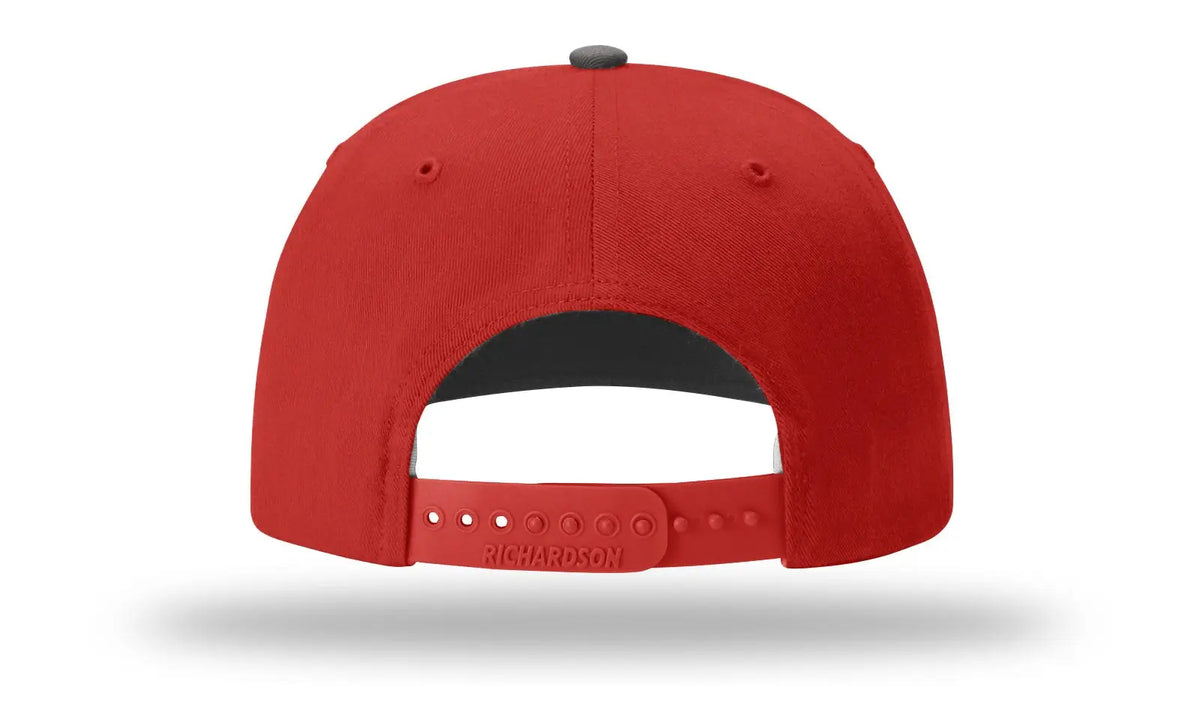 Richardson 312 Solid Twill Trucker Cap - Charcoal Red