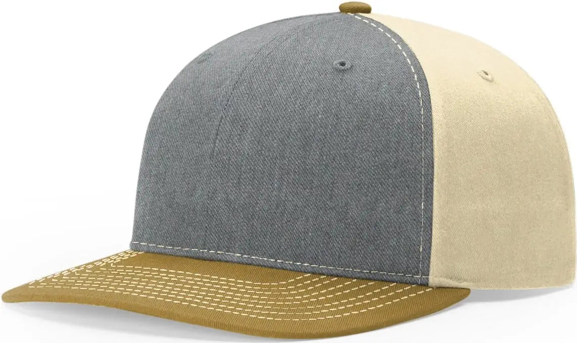 Richardson 312 Solid Twill Trucker Cap - Heather Gray Birch Amber Gold - Osfm