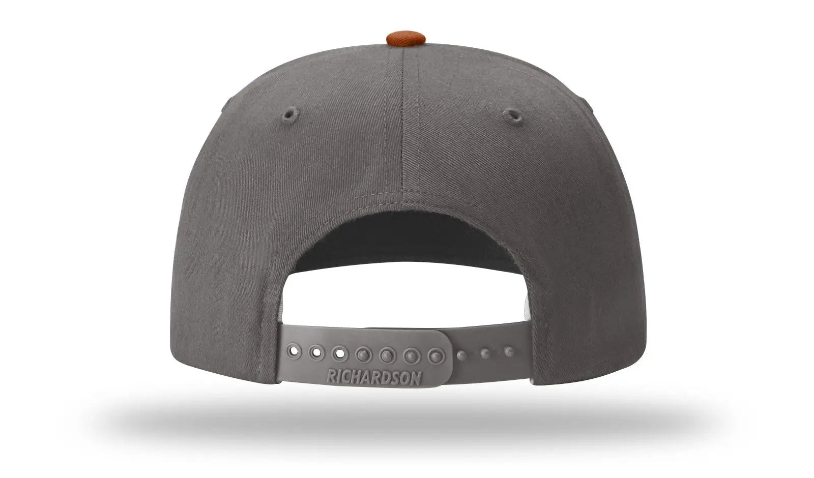 Richardson 312 Solid Twill Trucker Cap - Heather Gray Charcoal Dark Ora - Osfm