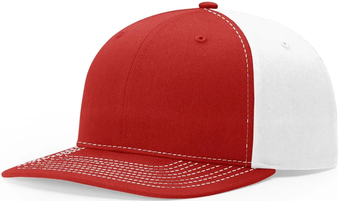 Richardson 312 Solid Twill Trucker Cap - Red White - Osfm