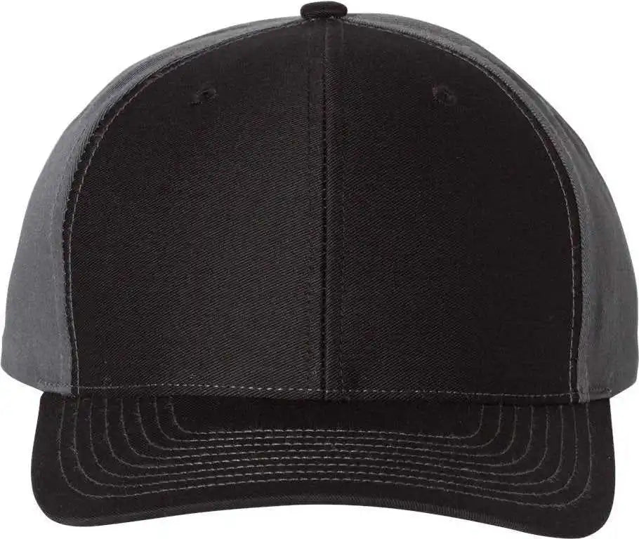 Richardson 312 Twill Back Trucker Caps Black Charcoal Dark Gray / Osfm