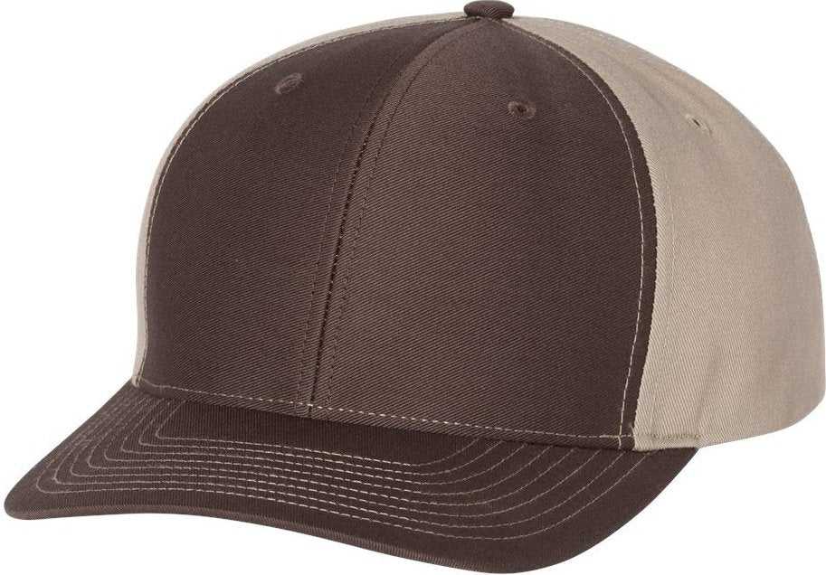 Richardson 312 Twill Back Trucker Caps - Brown Khaki - Osfm