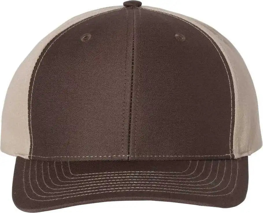 Richardson 312 Twill Back Trucker Caps - Brown Khaki - Osfm
