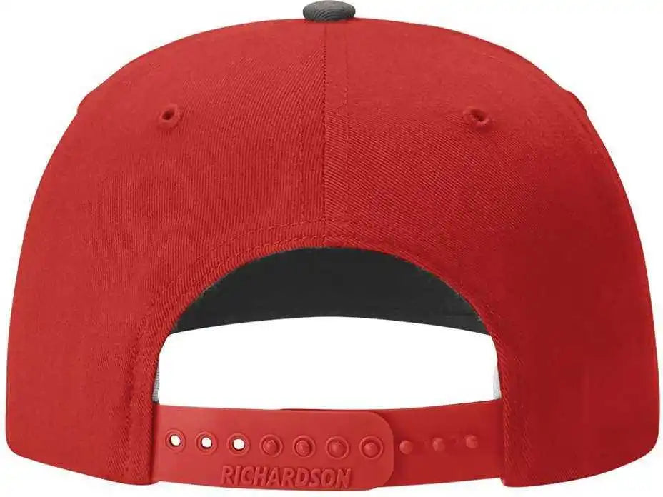 Richardson 312 Twill Back Trucker Caps - Charcoal Red - Dark Gray / Osfm