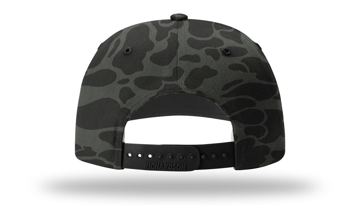 Richardson 312p Printed Mid Pro Twill Cap - Camo-black