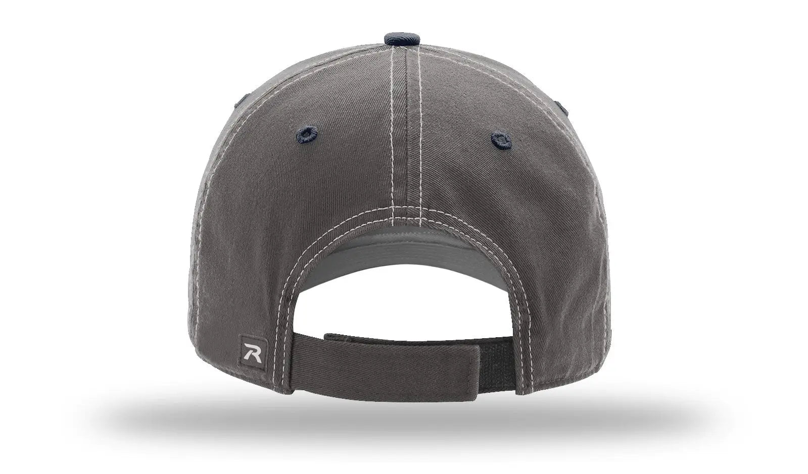 Richardson 322 Washed Chino Charcoal Caps - White Navy